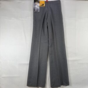 Vintage Angels Flight Dress Pants Mens 26x32 Gray Stretch Flare USA 80s NOS
